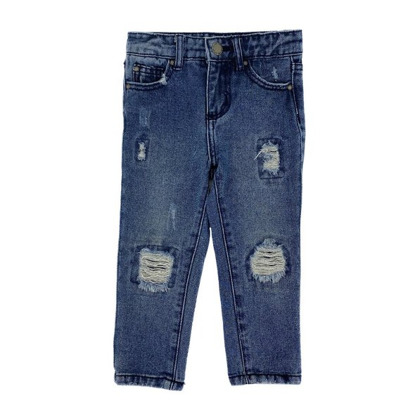 COTTON:ON KIDS Girls Toddler Distressed Denim Jeans Size 2 - Two Pair of Jeans - Picture 2 of 16